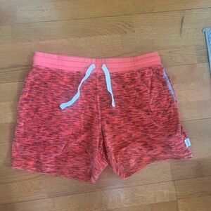 Chubbies Coral and Black Lounge Shorts